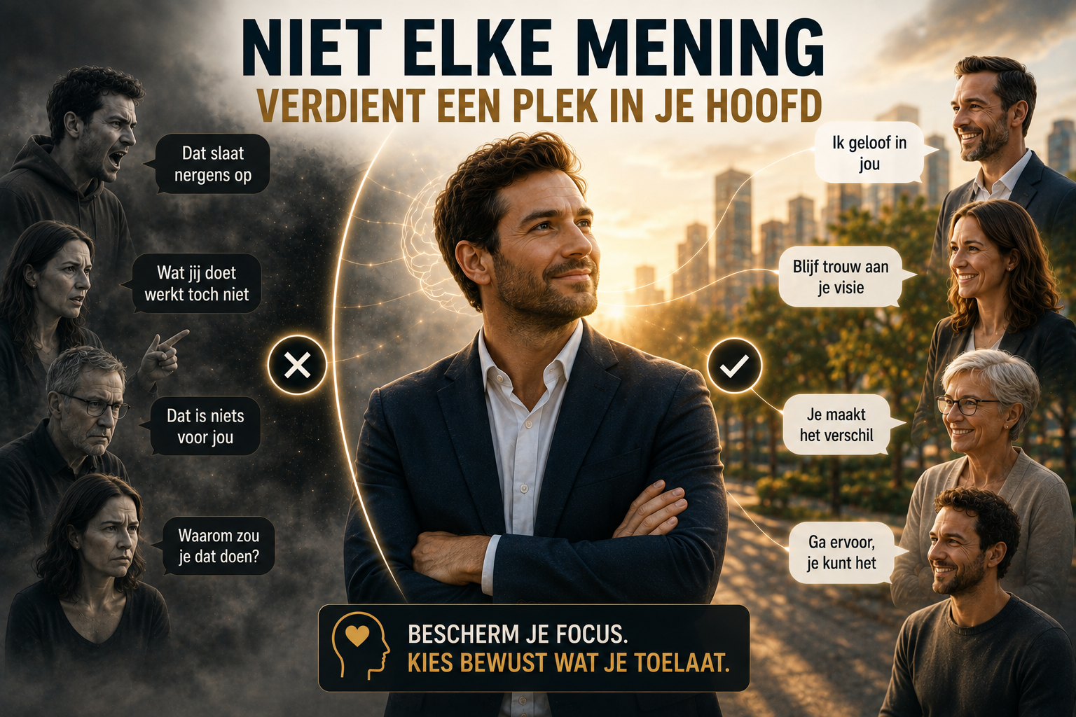 Iemand luistert rustig en aandachtig naar kritische feedback